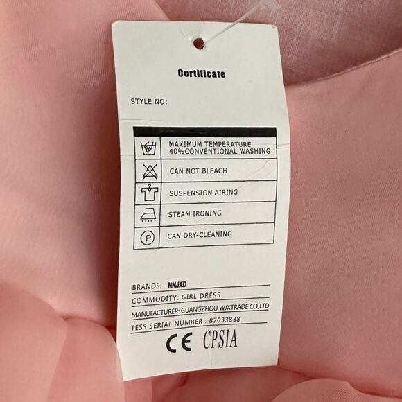 NNJXD | Blush | FLOWER GIRL PUFF SLEEVES ORGANZA DRESS - Picture 4 of 15